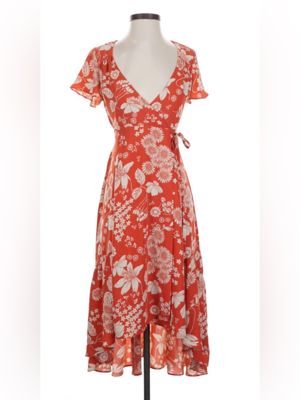 Urban Outfitters Daphne Wrap Floral Maxi Dress NWT